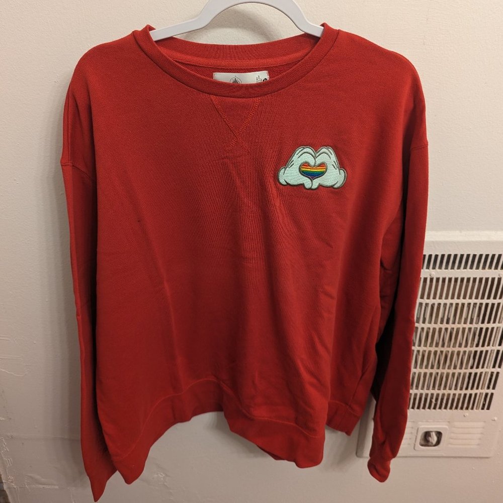 Red French Terry Disney Pride Crewneck Size 2XL